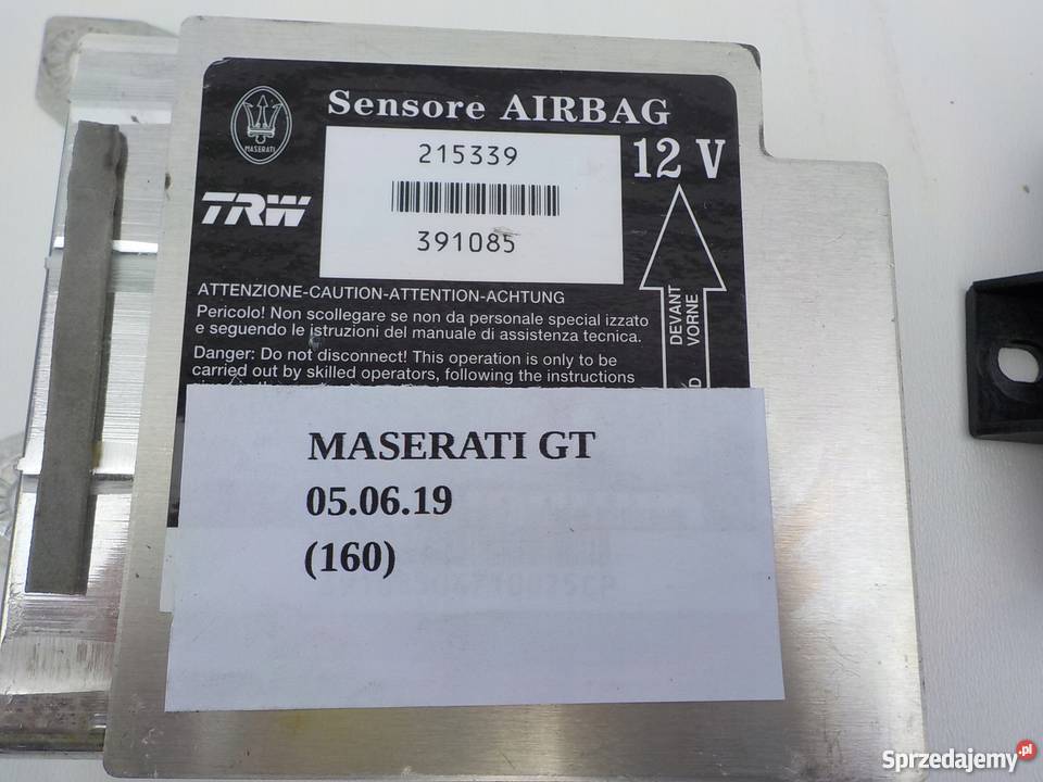 MODUŁ SENSOR AIRBAG 215339 MASERATI GRANTURISMO wyposażenie elektryczne sprzedam