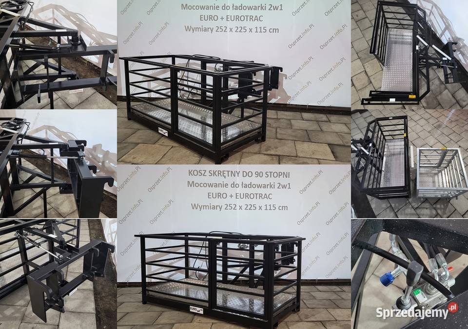 Kosz roboczy skrętny 90 stopni mocowanie 2w1 Opole