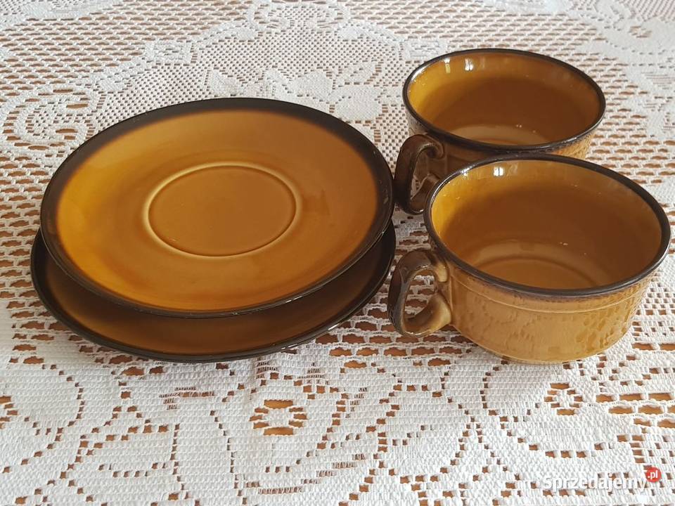 Vintage retro PRL Porcelana kamionka ceramika filiżanki