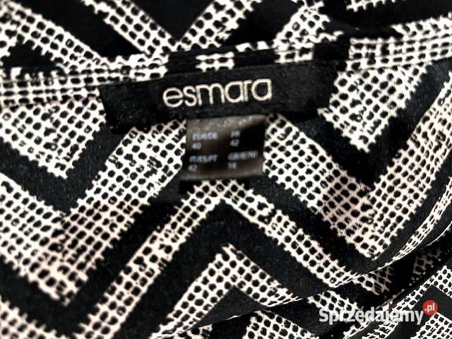 esmara sukienka midi modny ciekawy wzór hit blog biały Moda i Styl Choszczno
