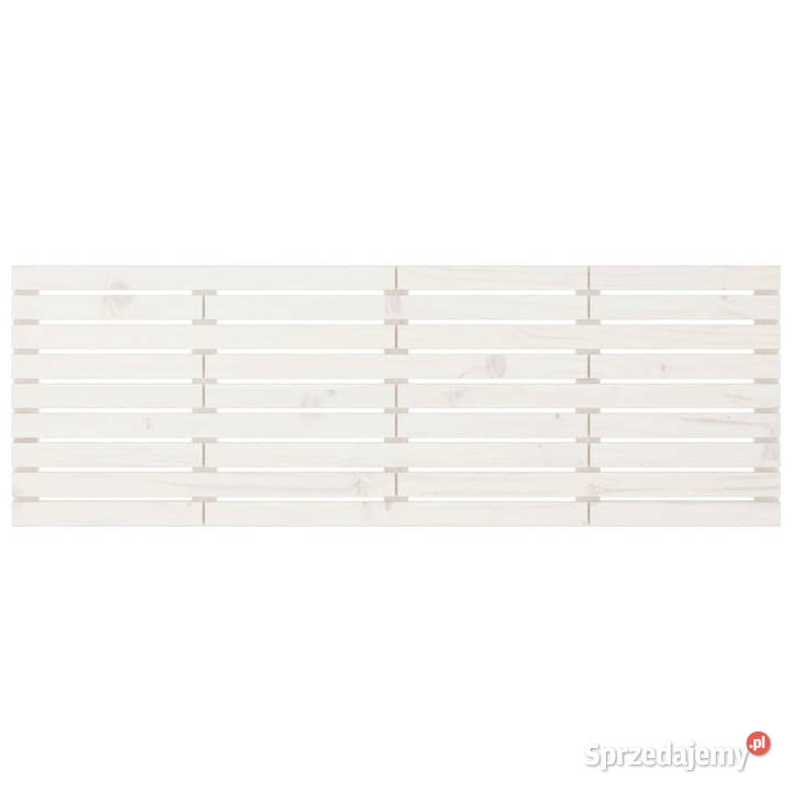 Wezgłowie łóżka białe 166x3x63 lite drewno mazowieckie