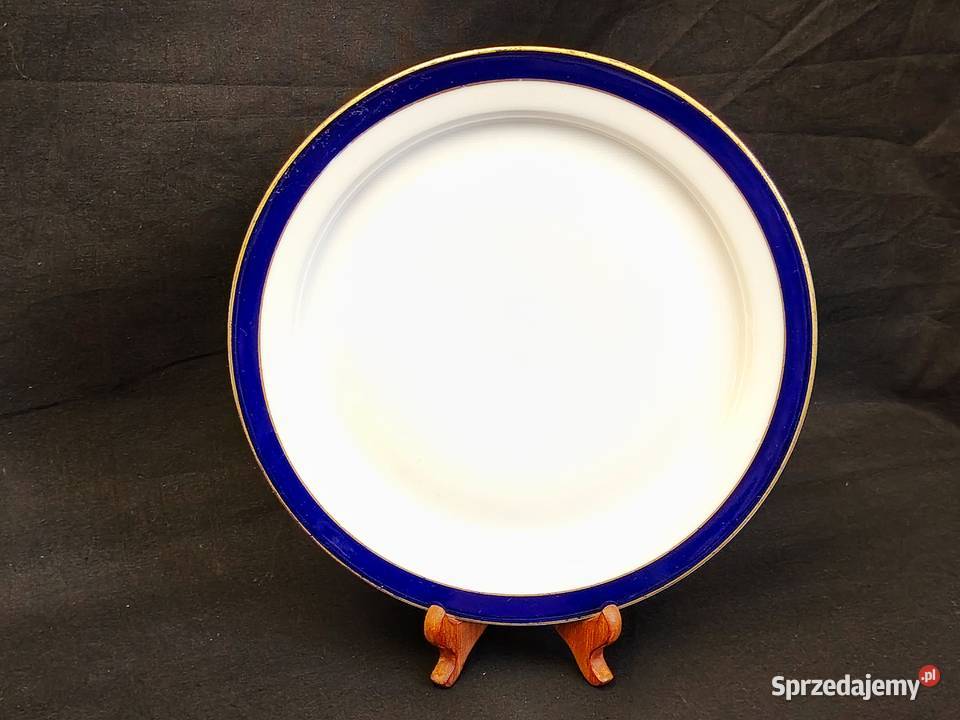 Talerz płaski kobaltowy Eschenbach lubelskie Chełm
