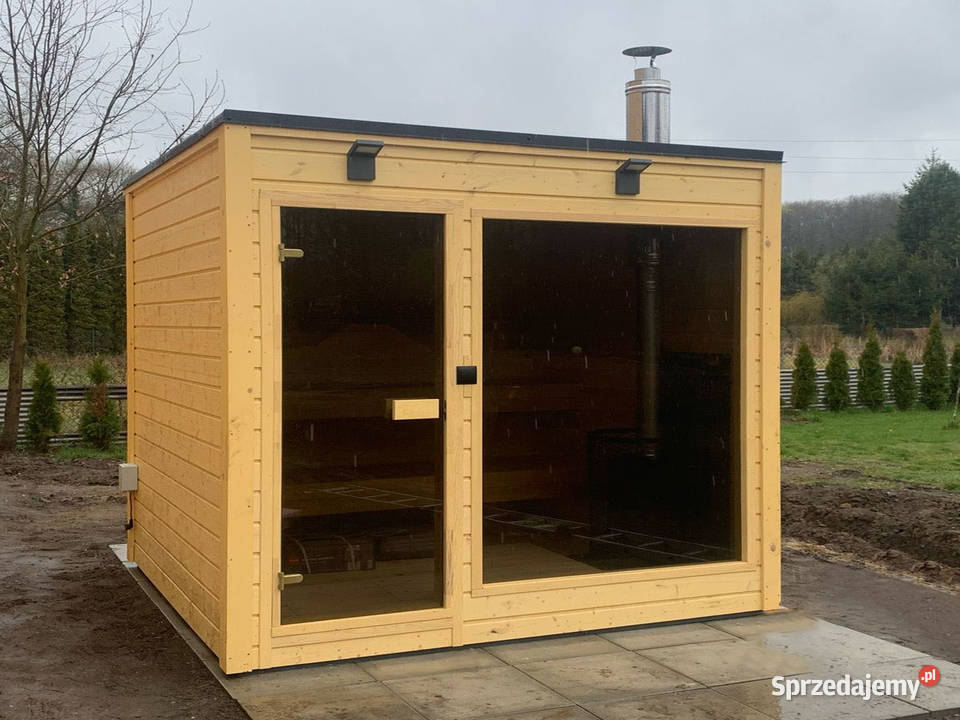 SAUNA OGRODOWA CUBE LUX 220 x 220 z szybą Wrocław