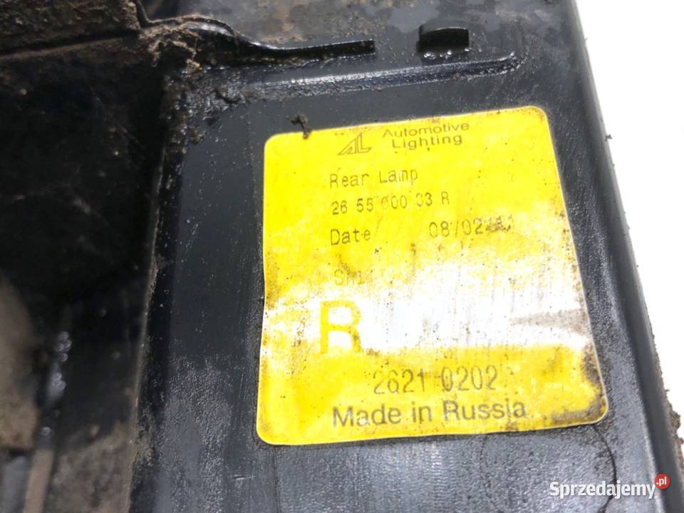 LAMPA PRAWY TYŁ DACIA DUSTER 265500033R SUV 1018