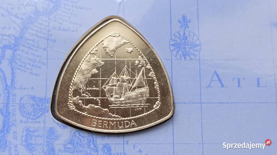 Stare monety 1 dolar 1998 Bermudy stan menniczy podkarpackie Lesko
