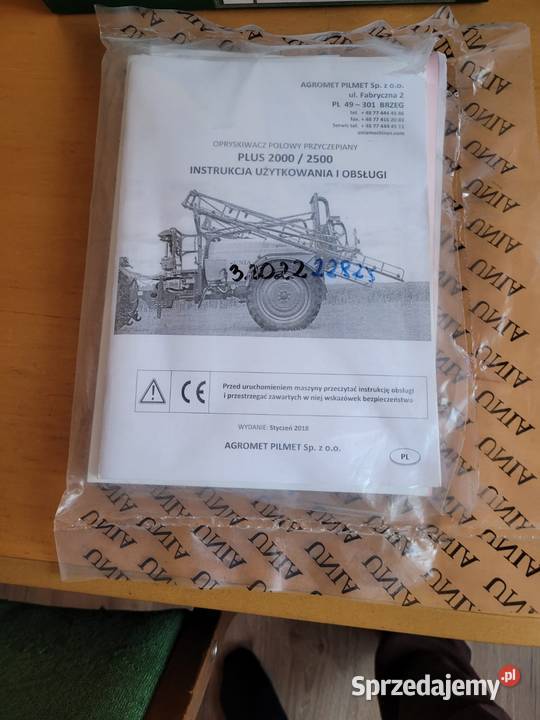 Opryskiwacz Unia Pilmet Plus 2500l nieuszkodzony Trzcianne