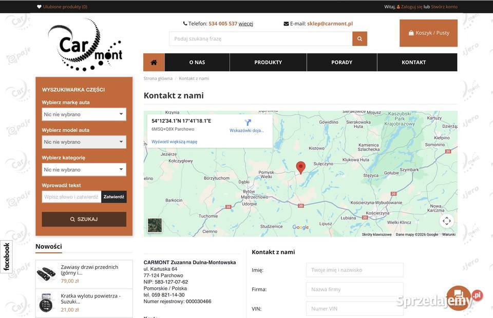 Hyundai Kia części nowe osobowe Parchowo sprzedam