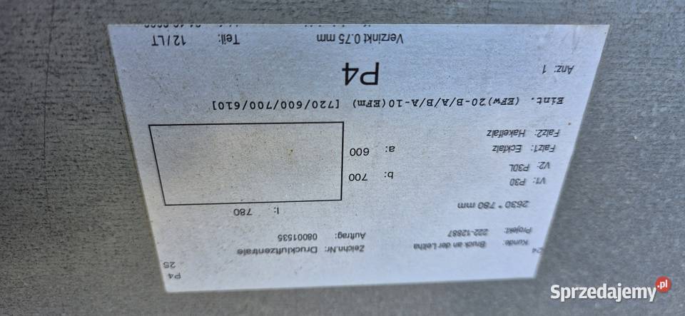 Kanał wentylacyjny z kompresora Kaeser SK25 dolnośląskie Jelcz-Laskowice