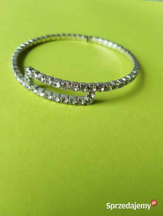 BRANSOLETKA z kryształkami rozchylana średnica 6 Złotniki