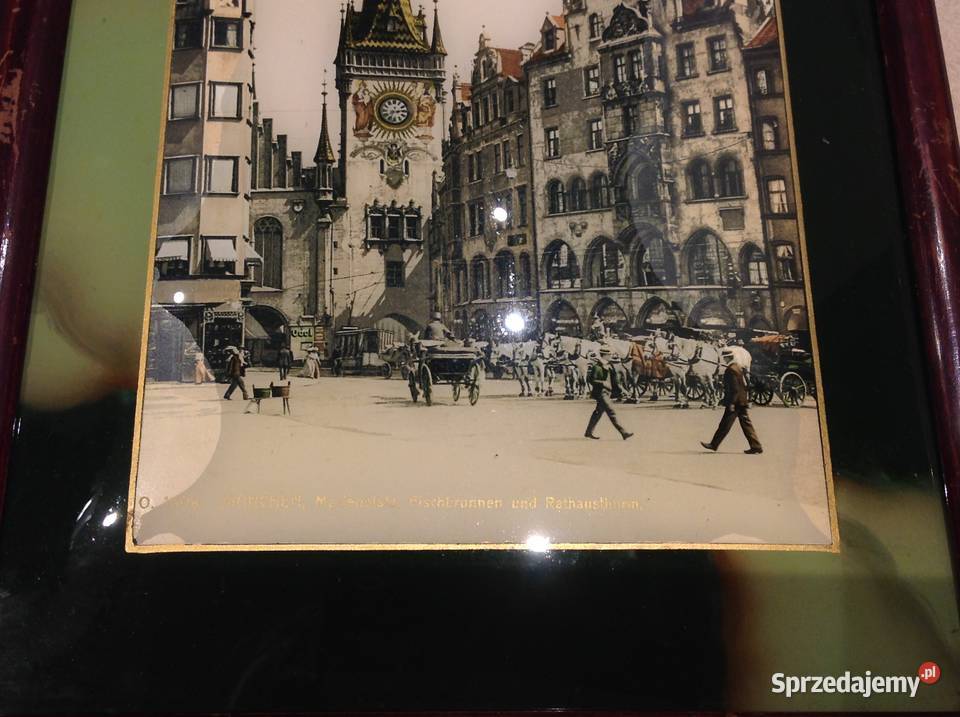 Stary Obrazek Pocztówka w ramce Nowa Sól