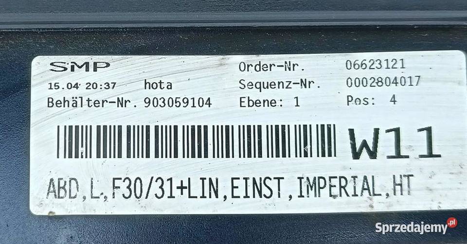 BMW 3 F30 F31 LISTWA PROGOWA PRÓG