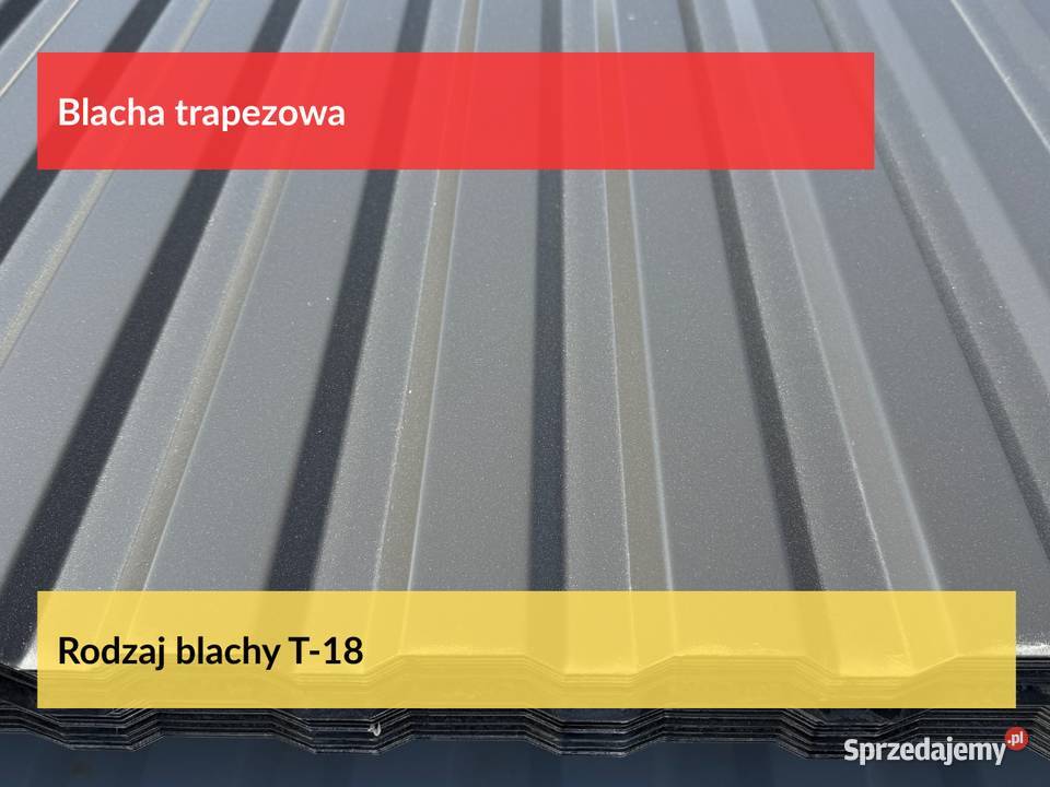Blacha Trapezowa T18 2 gat w kolorze 9006 Okazja wielkopolskie Puszczykowo sprzedam
