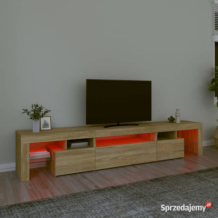Szafka pod TV z oświetleniem LED dąb sonoma Warszawa sprzedam