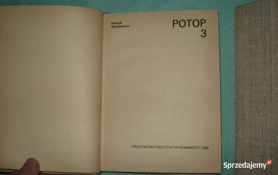 Henryk Sienkiewicz Potop tom123 mazowieckie Warszawa sprzedam