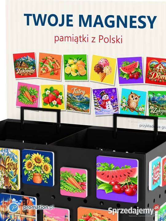Obrotowy stojak na magnesy pamiątkowe 4 strony sprzedam