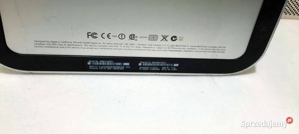 iMac 24 Core 2 Duo 293GHz DDR3 4GB GeForce GT lubuskie Gubin