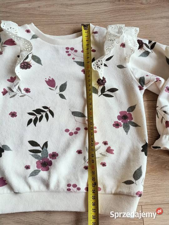 Bluza dziewczęca cienka w kwiatki z falbankami Cool Club