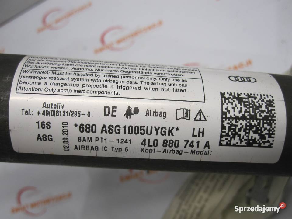 AUDI Q7 4L I 08r kurtyna lewa 4L0880741A Poduszki powietrzne Kielce