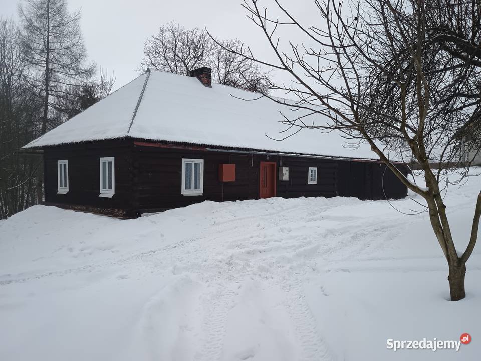 Dom drewniany działka 24ary Haczów