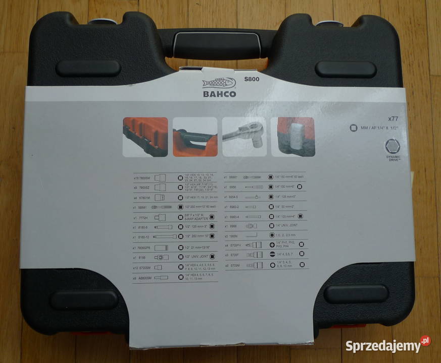 BAHCO S800 Zestaw kluczy nasadowych 77 elementów Białystok