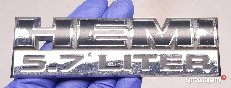 EMBLEMAT LOGO ZNACZEK HEMI 57 LITER ORYGINAŁ osobowe Pozostałe Mielęcin