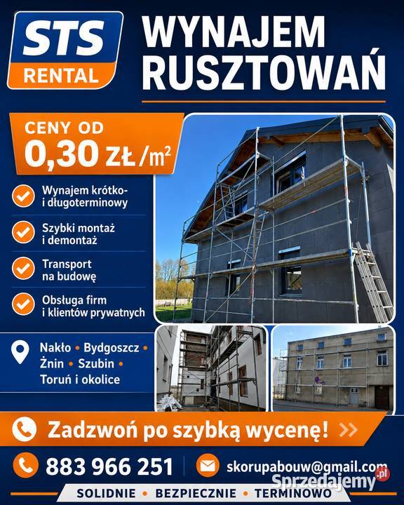 Wynajem rusztowania elewacyjnego Baumann Layher Altrad