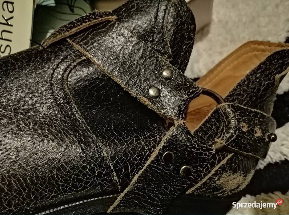 BERSHKA buty SKÓRZANE botki półbuty SKÓRA Leszno