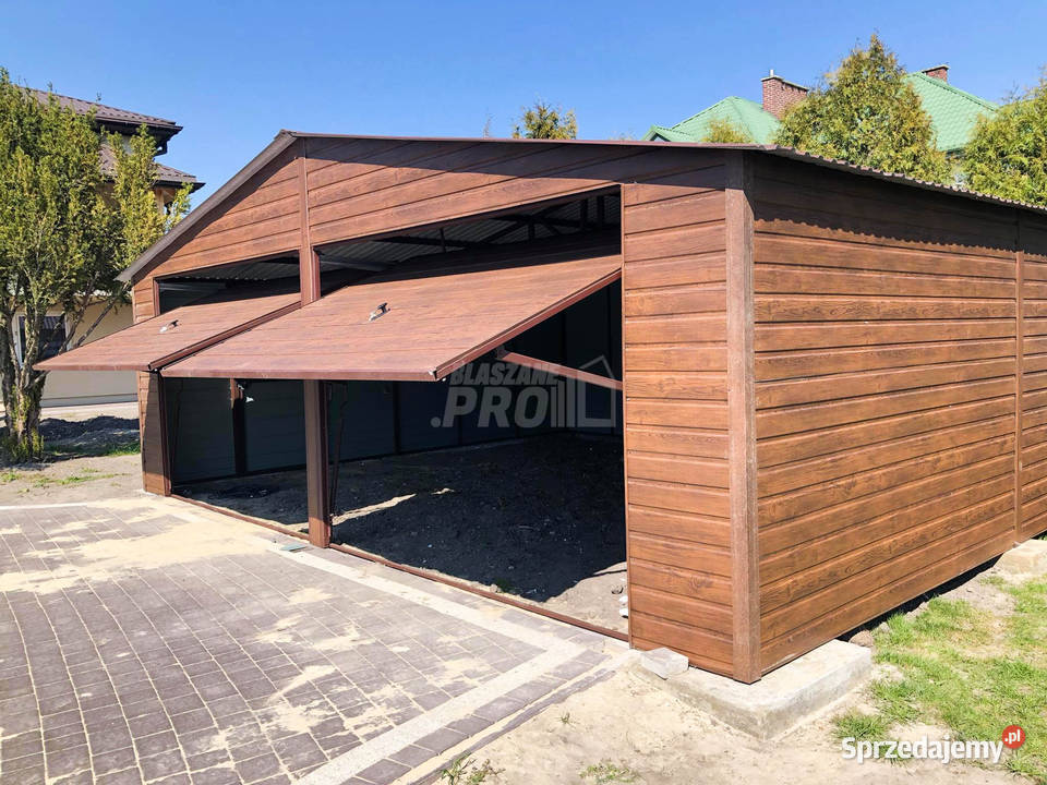 Garaz blaszany 7x6 2x Brama Drzwi drewnopodobny samodzielny pomorskie Sopot sprzedam