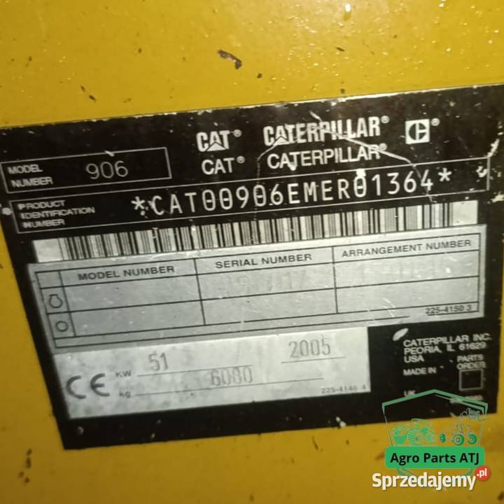 Caterpillar 906 2005rPartsCzęści podlaskie