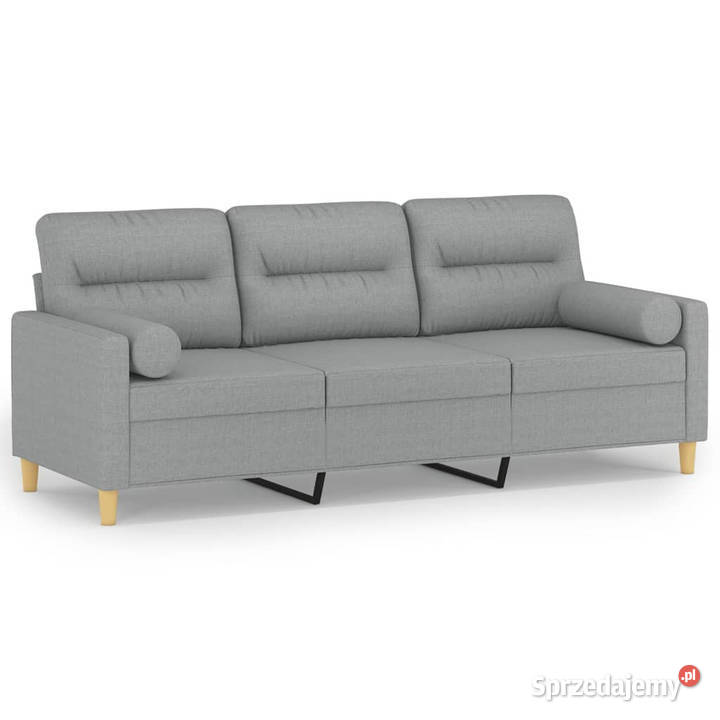 3osobowa sofa z poduszkami jasnoszara 180 Warszawa sprzedam