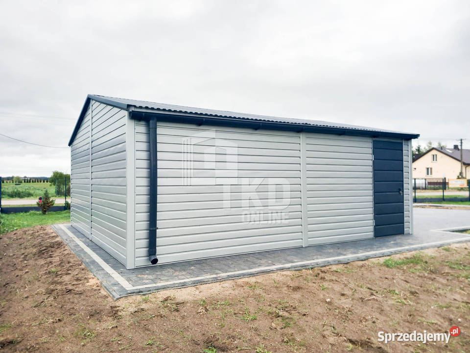 Garaż Blaszany 5x6 Brama drzwi okno rynny TKD117 Wieliczka