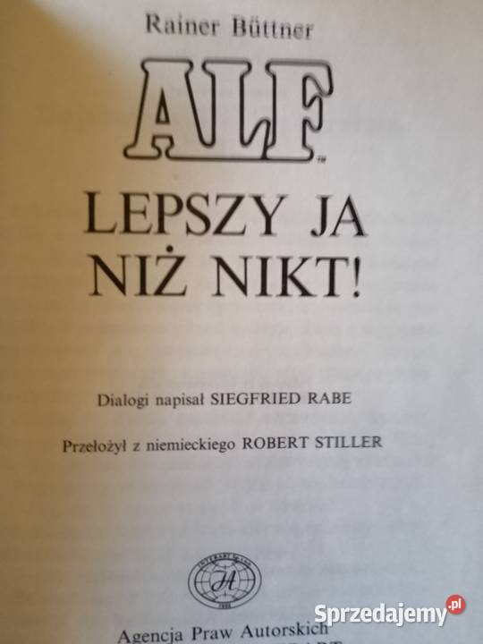Alf lepszy ja niż nikt książki Warszawa Proza i poezja