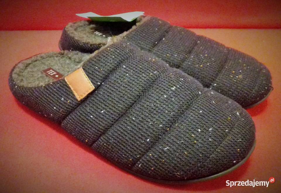 Kapcie granatowe ciepłe futerko 41 mazowieckie Warszawa