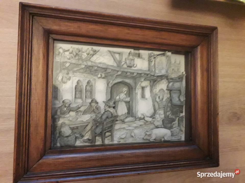 Obraz 3D Anton Pieck z sygnaturą Koło