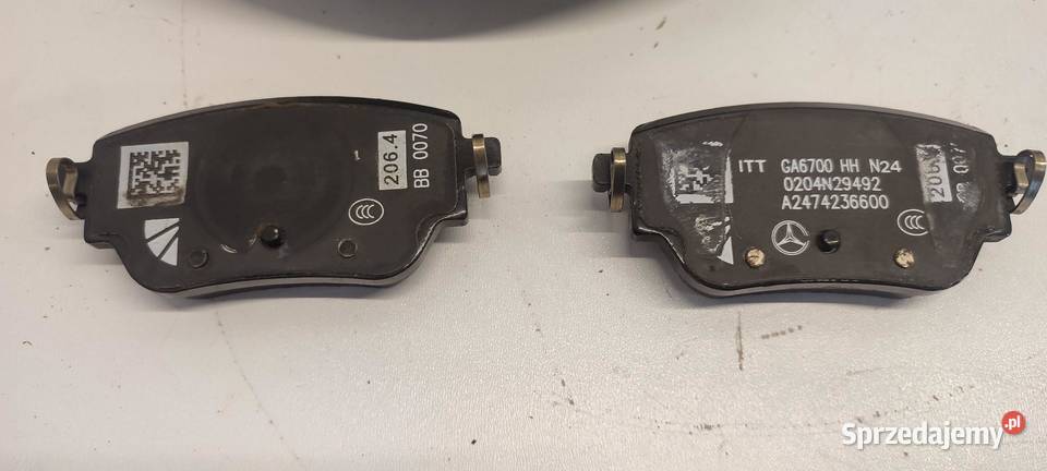 MERCEDES W247 TARCZE KLOCKI PRZÓD 200 PRZEBIEGU Klocki hamulcowe
