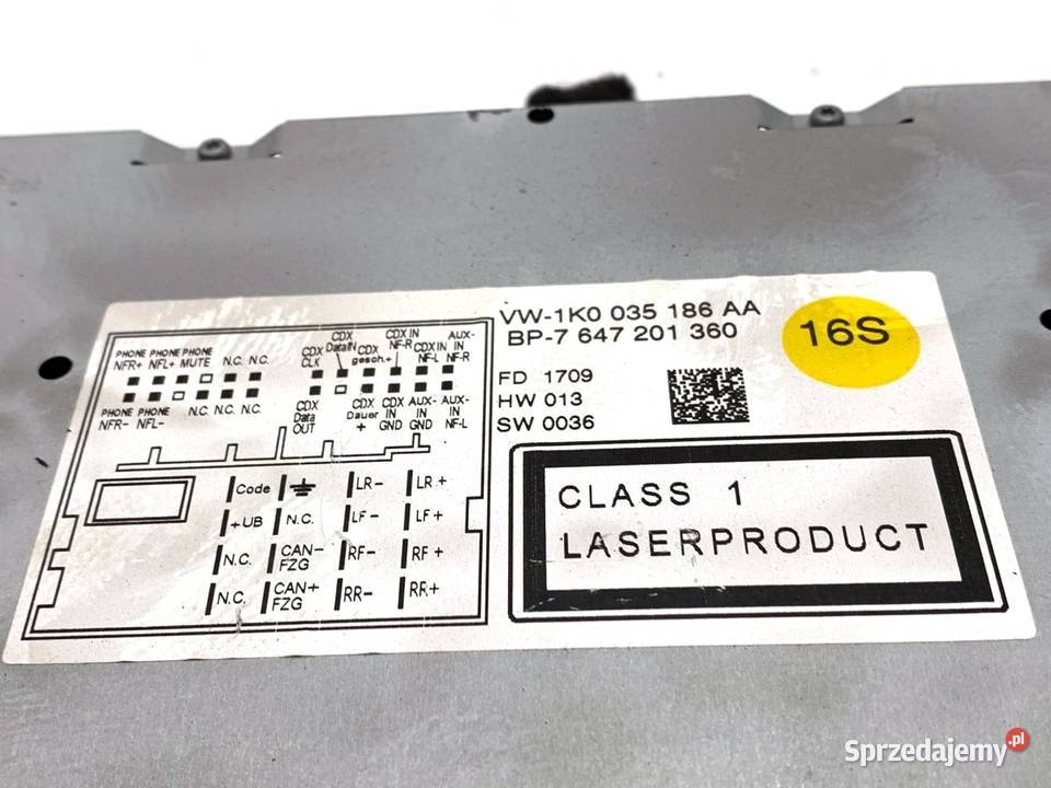 RADIO VW PASSAT CC B6 1K0035186AA 0812 podkarpackie
