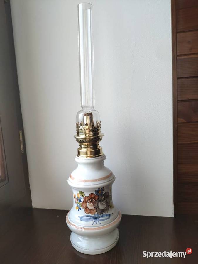 Stara francuska porcelanowa lampa naftowa 331 Kraków