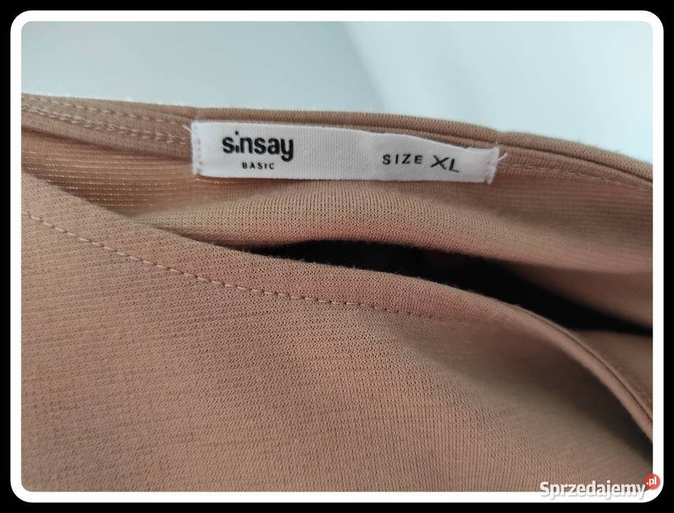 cappuccino beżowa sukienka SINSAY Basic XL 42 mazowieckie Płock