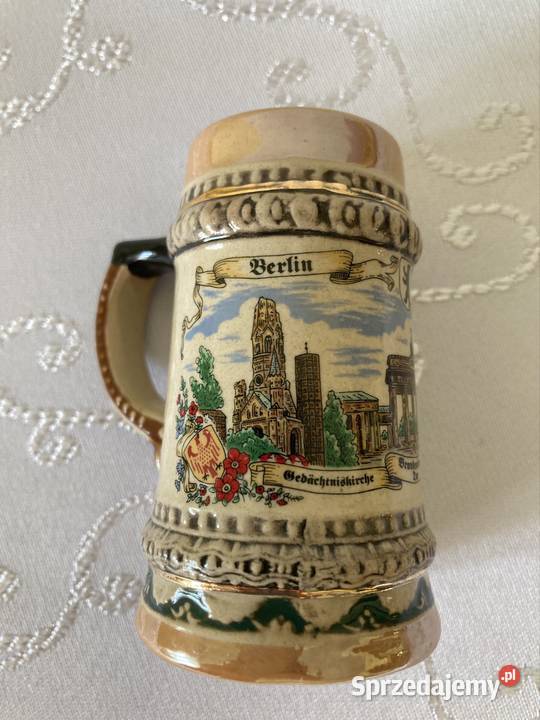 Dekoracyjny Kufel Mini Wypalany Vintage Malowany Szklanki i kufle