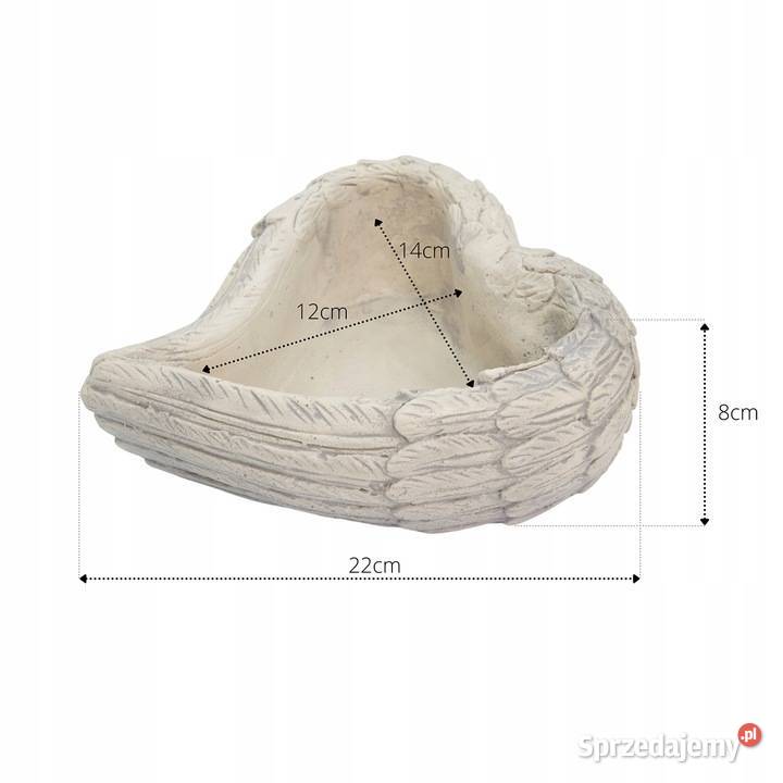 osłonka gipsowa doniczka serce dekoracja dekor Wrocław