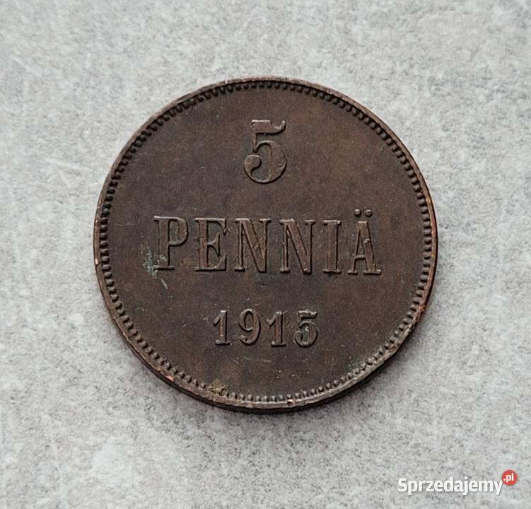 418) FINLANDIA - 5 Pennia - 1915 r.