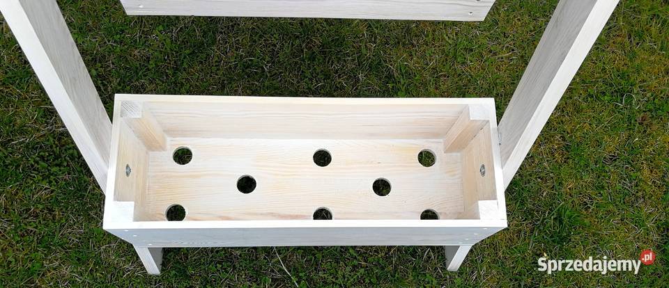 Drewniany kwietnik stojak na kwiaty ozdoba świętokrzyskie Radków