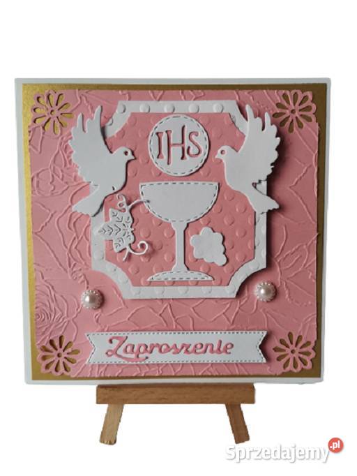 ZAPROSZENIA KOMUNIA DZIEWCZYNKA KIELICH Z wielkopolskie Poznań