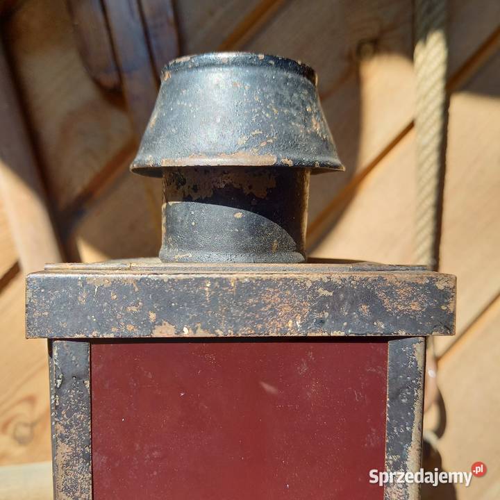 Przedwojenna lampa lampka kolejowa na świecę Warszawa