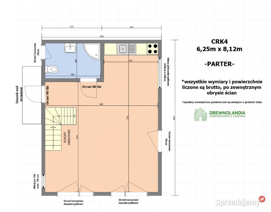 Domek Letniskowy 6x8m do 70m Całoroczny Sabinów
