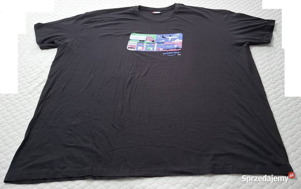 Koszulka krótki rękaw Tshirt czarna Amazon Odzież i bielizna męska Czeladź