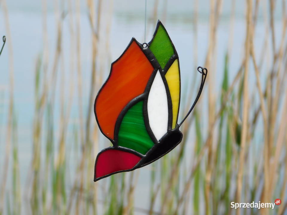 Rękodzieło witraże motylki witrażowe zestaw Dekoracje i ozdoby