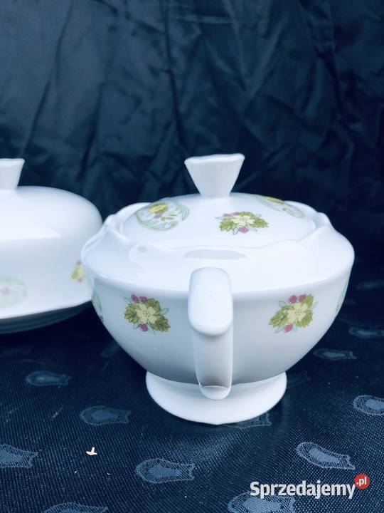 Ćmielów porcelana maselnica cukierniczka Łowicz