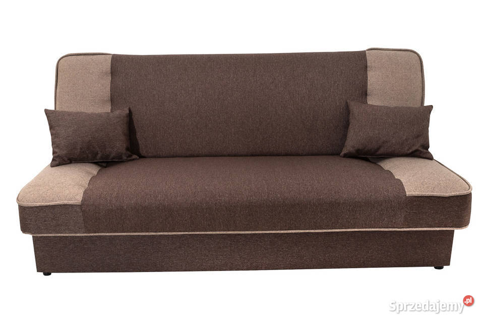 Wersalka Tapicerowana Brązowa bez Boków FINKA Lesko