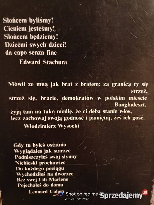 Stachura Wysocki Cohen Piosenki teksty unikaty mazowieckie